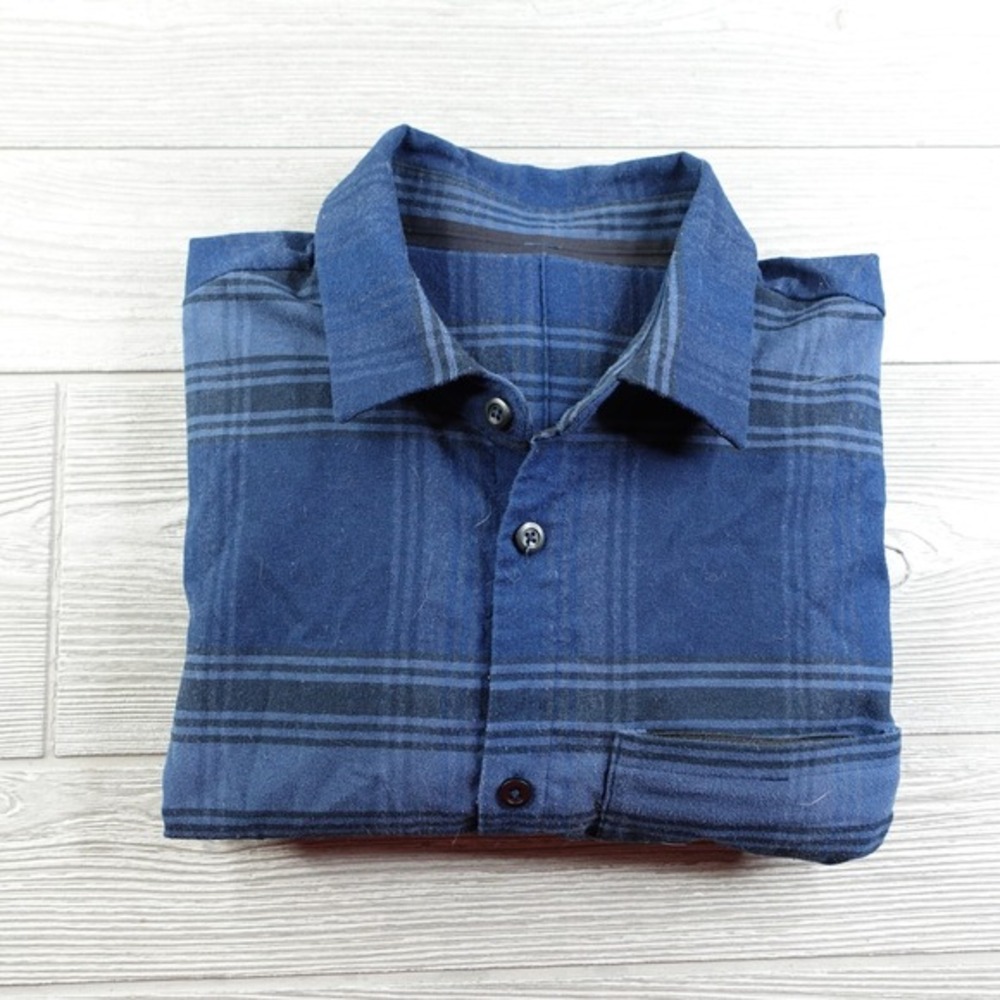 Lululemon Soft Knit Flannel Shirt Long Sleeve Button Down Men's Size Small‎